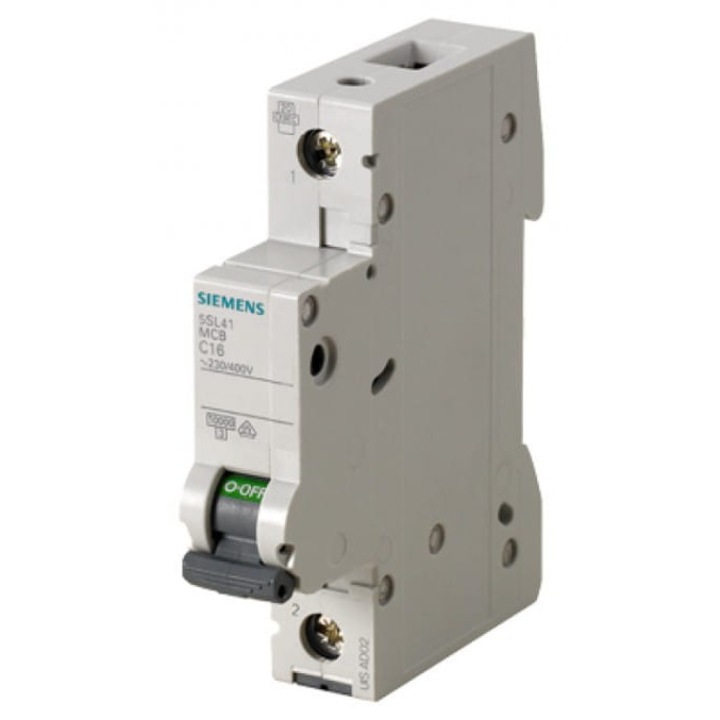 Siguranta electrica, Siemens, 5SL4106-7, 1P, 6A, 10kA, AC, 80x20x90mm
