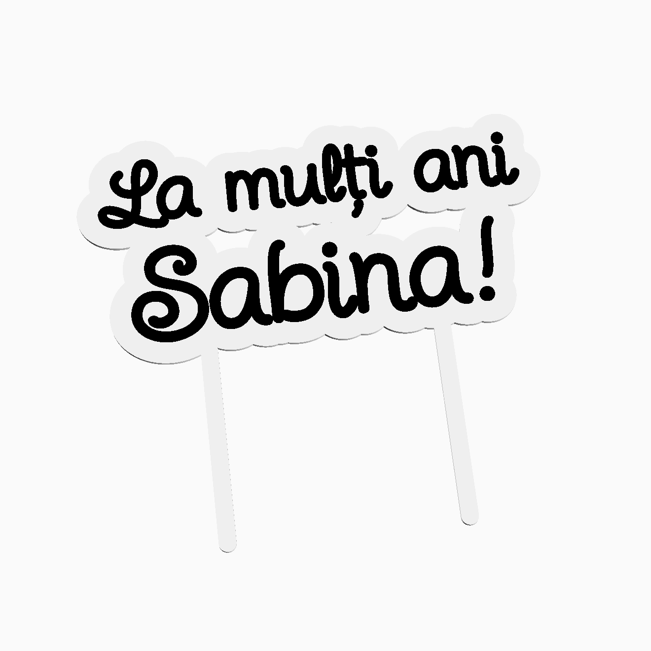 Sabina Topper Cake topper pentru tort aniversare, cu textul La multi ani Sabina - eMAG.ro