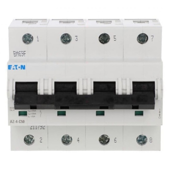 Siguranta electrica, Eaton, intrerupator de supratensiune 4P, 50A, 25kA, 90x80x75mm