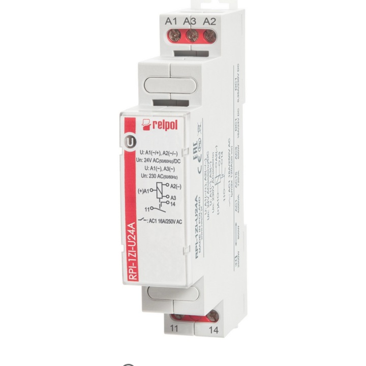 Modul electromagnetic Relpol RPI-1ZI-U24A, 1 contact, IP67, 24VAC/DC, 70x90x20mm