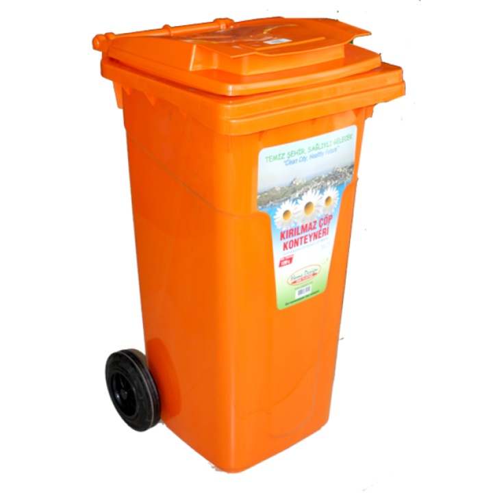 Pubela de gunoi mobila RAKI ICIKALA 120lt, 55x48x94cm orange