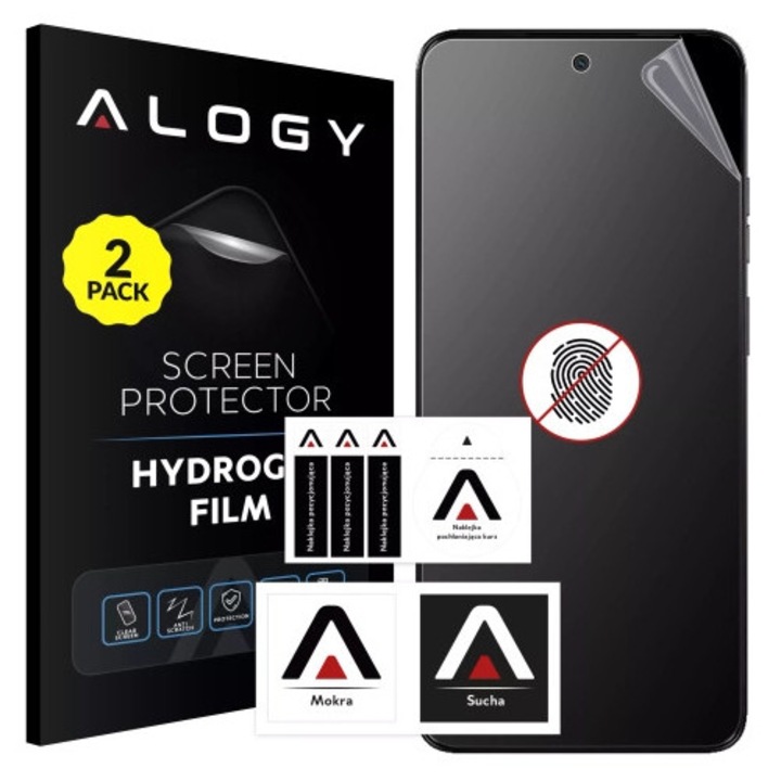 2 db-os Alogy HydroSkin Matte Pro matt fólia Motorola Moto G15 / G15 Power / G05 / E15 készülékhez, képernyővédő, tükröződésmentes, tökéletes méret