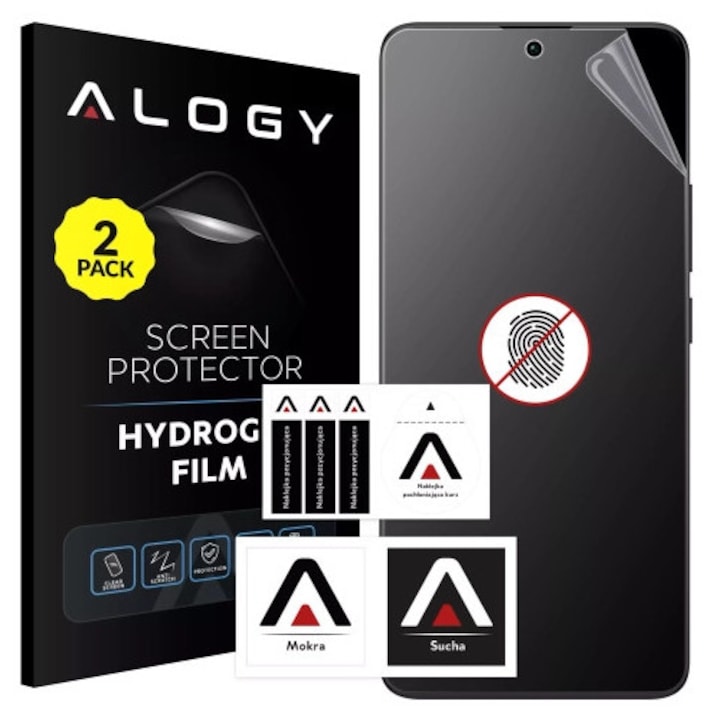 2 db-os Alogy HydroSkin Matte Pro matt fólia Xiaomi Redmi Note 13 / 13 Pro 4G / 5G készülékhez, képernyővédő, tükröződésmentes, önregeneráló