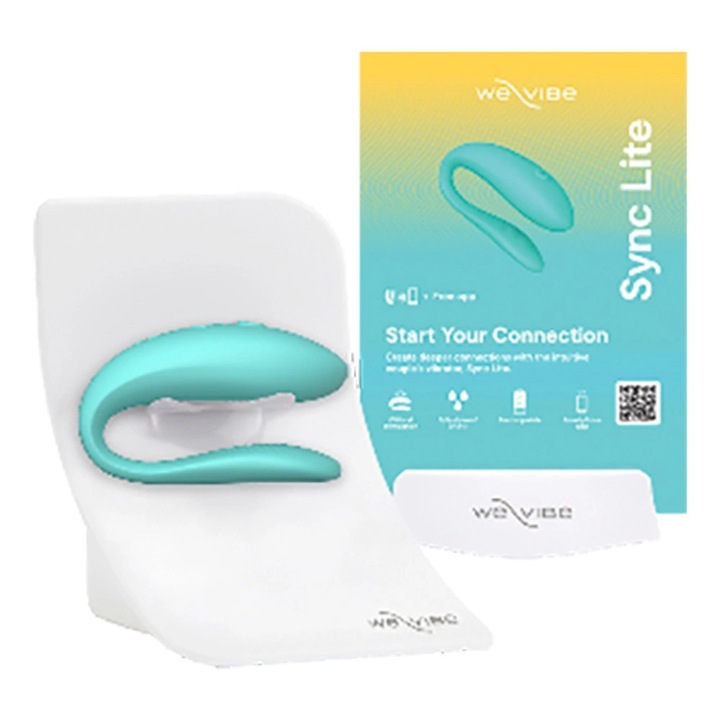 Set expunere We-Vibe Sync Lite, 2 piese, suport + display, transparent/alb, material de calitate