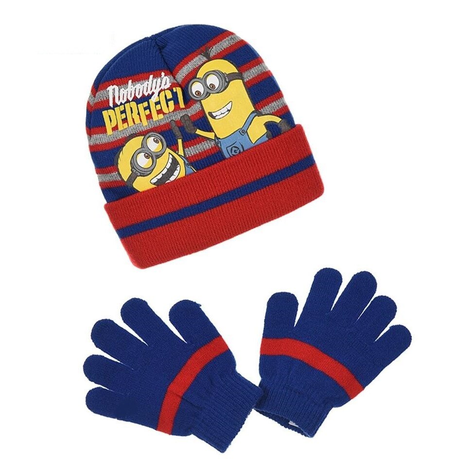 Set caciula+manusi Minions, Bleumarin, 52 cm