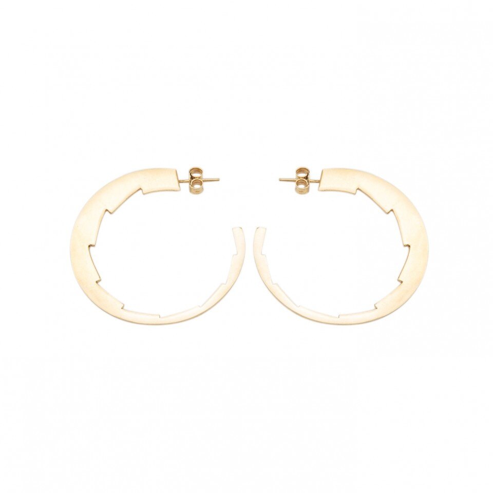 Cercei placati cu aur 24k, Nuuk Designs
