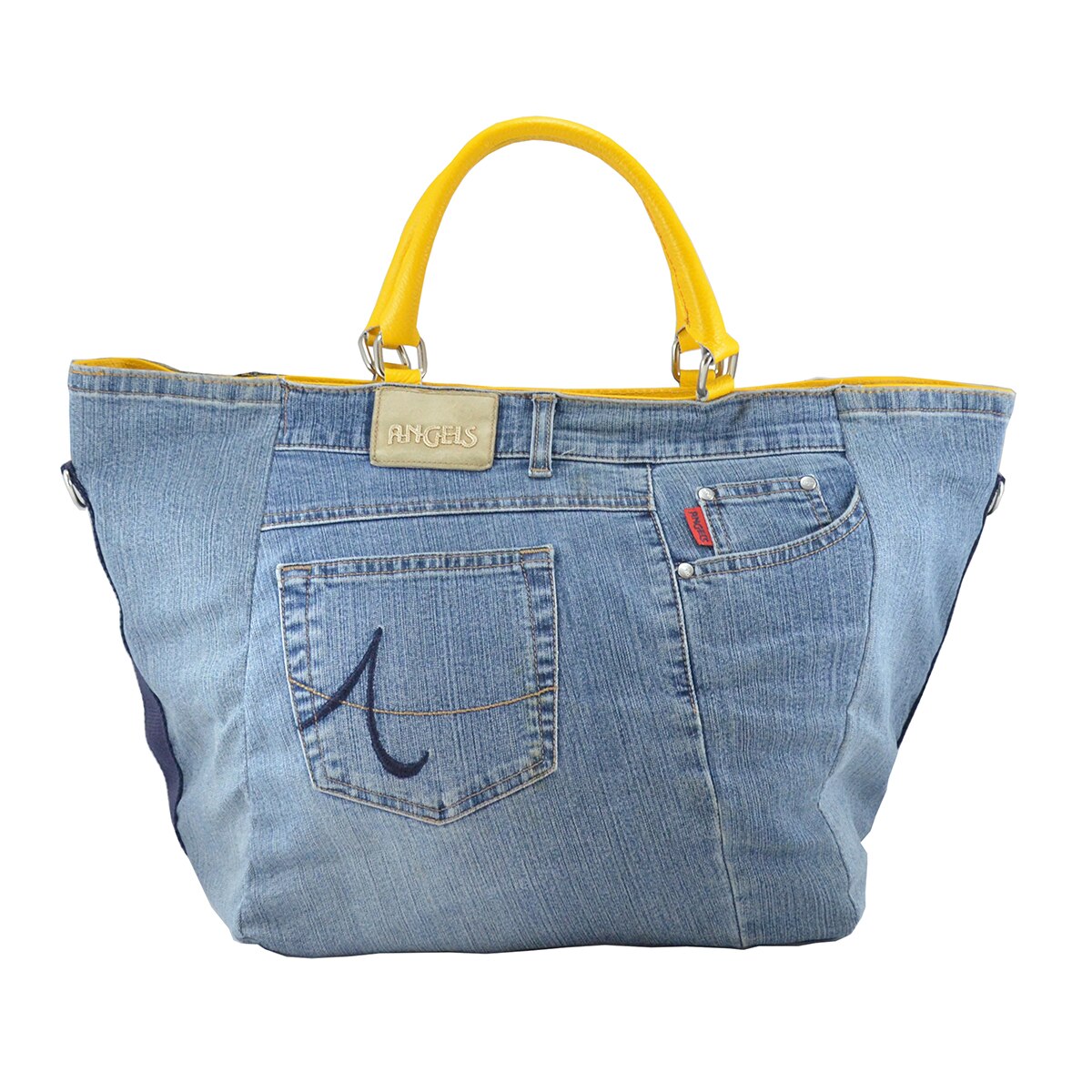 Geanta mare unicat Jeans Angels & Pelle Giallo