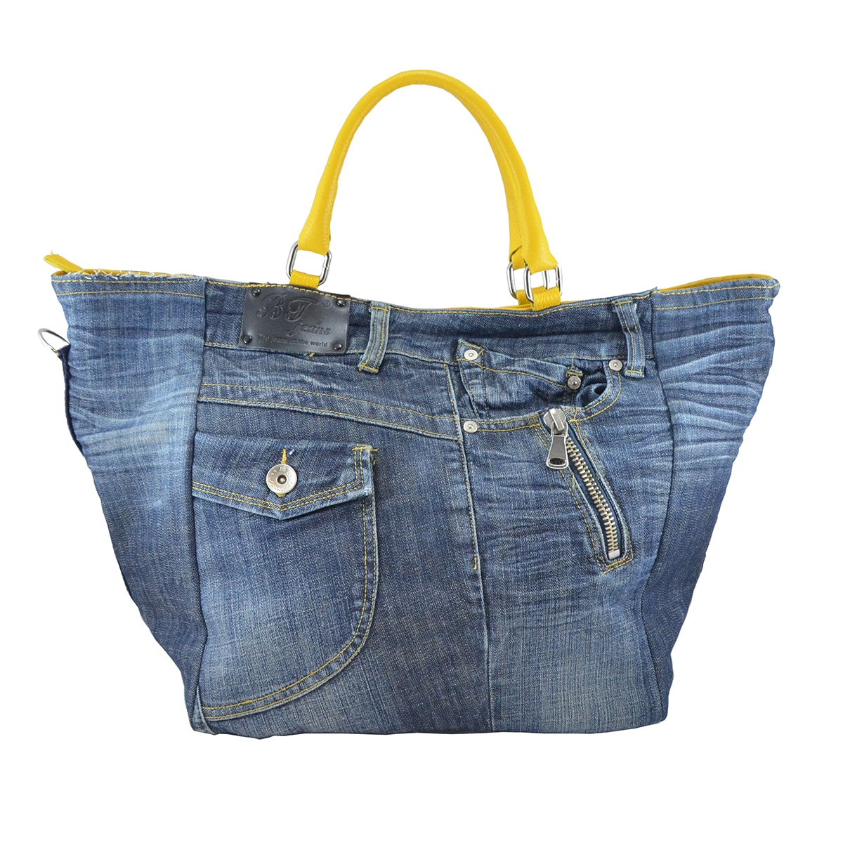 Geanta mare unicat Jeans BT Jeans & Pelle Giallo