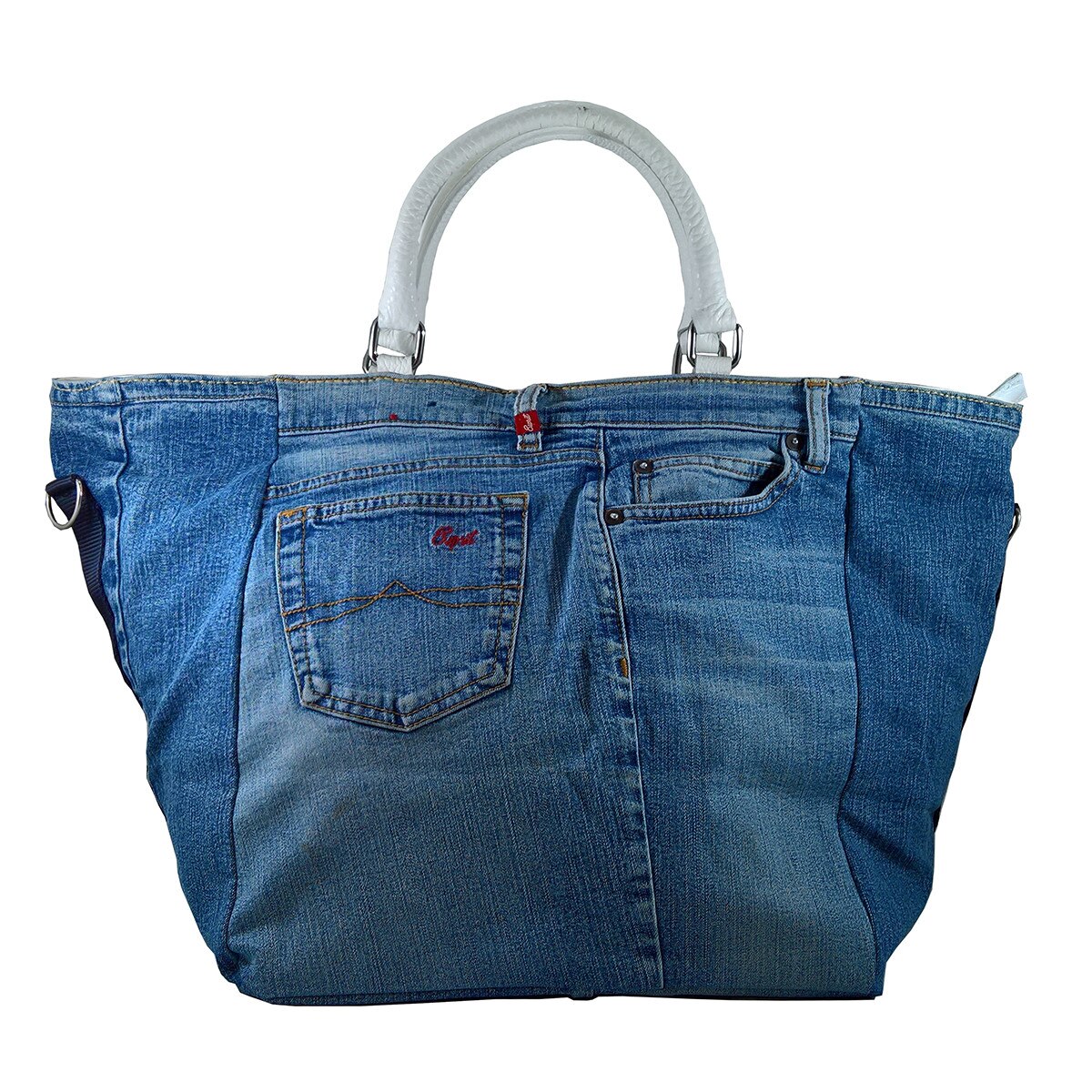 Geanta mare unicat Jeans Esprit & Pelle Bianco