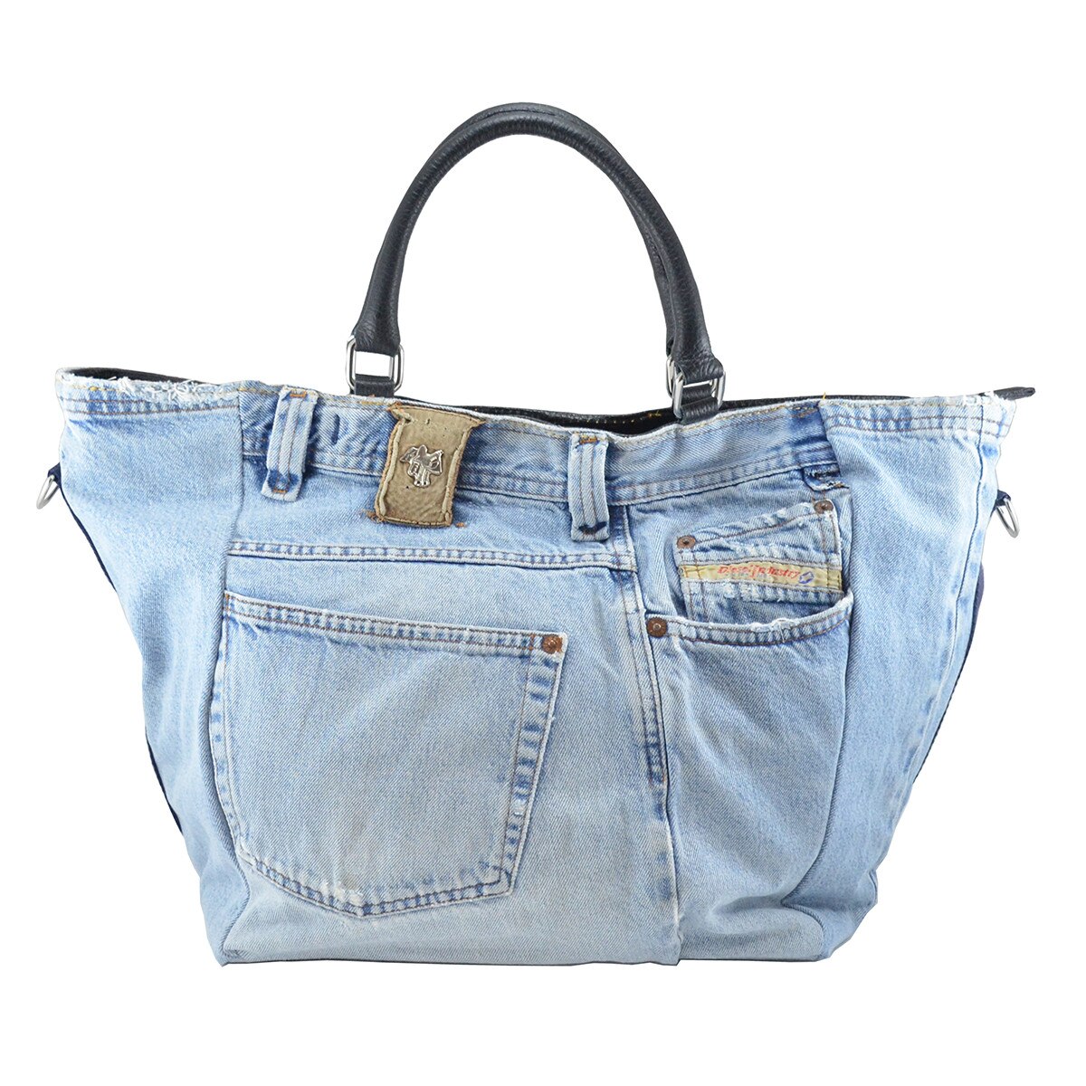 Geanta mare unicat Jeans Diesel & Pelle Nero