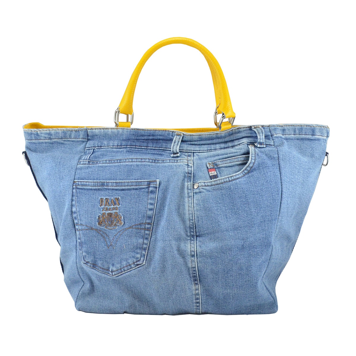 Geanta mare unicat Jeans Brax & Pelle Giallo