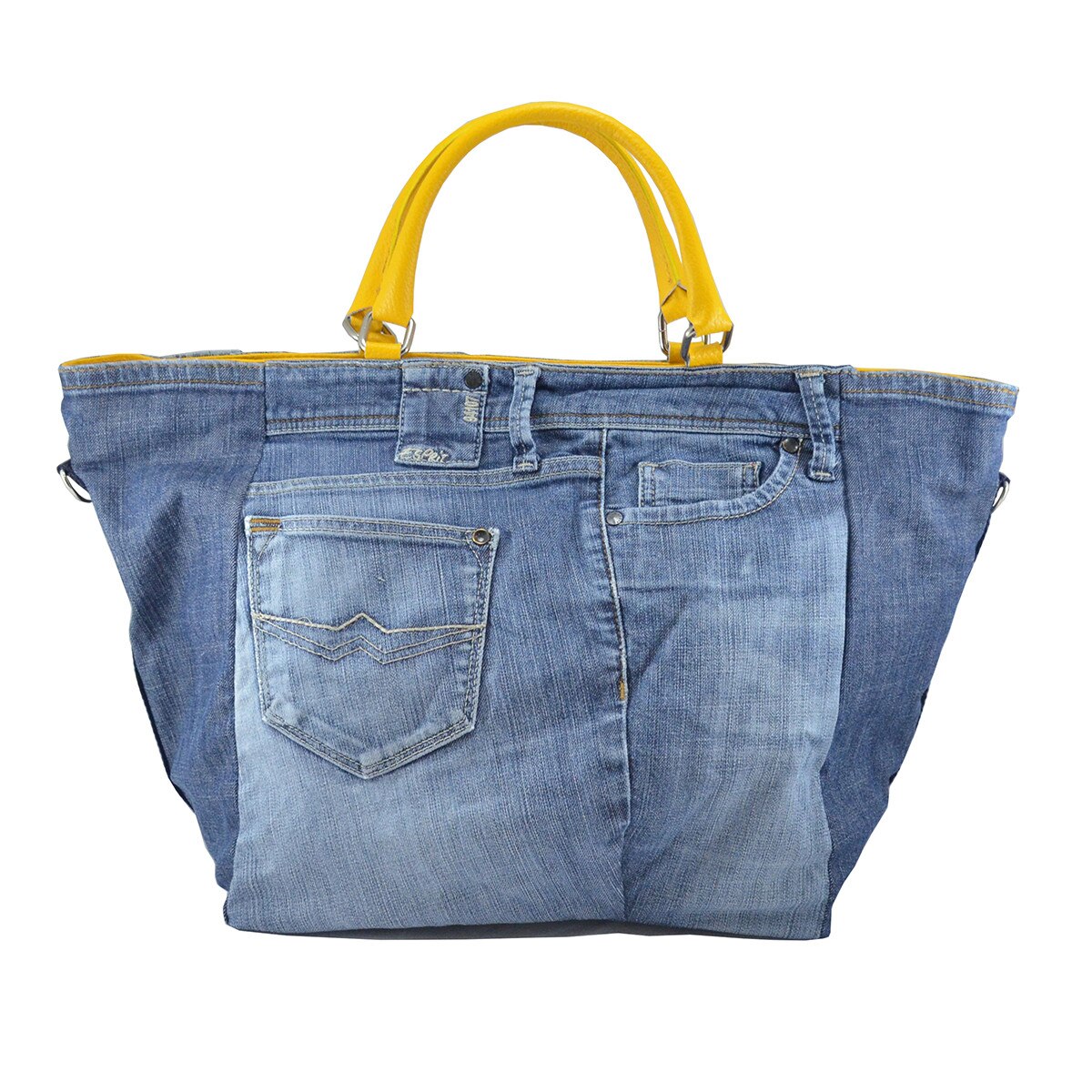 Geanta mare unicat Jeans Esprit & Pelle Giallo