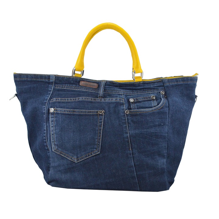 Nagy egyedi táska Jeans Miss Anna & Pelle Giallo