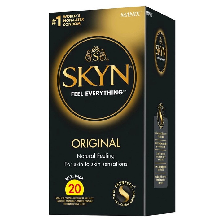 Презервативи SKYN Original, 20 броя, 53 мм, прозрачни
