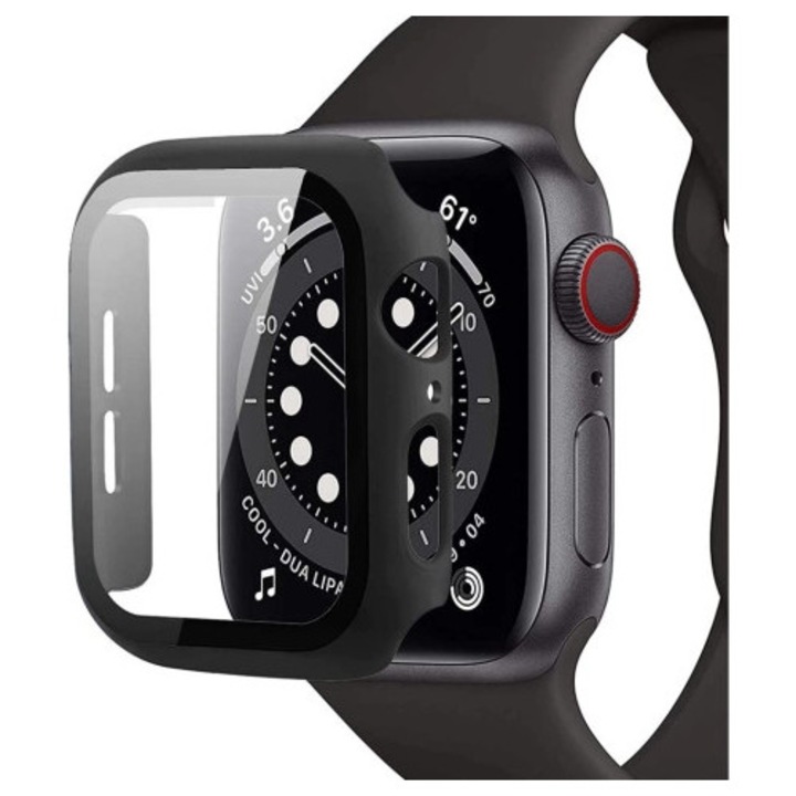 Pasek Tech-Protect IconBand Apple Watch-hoz, TPU, fekete, 1 db-os készlet.
