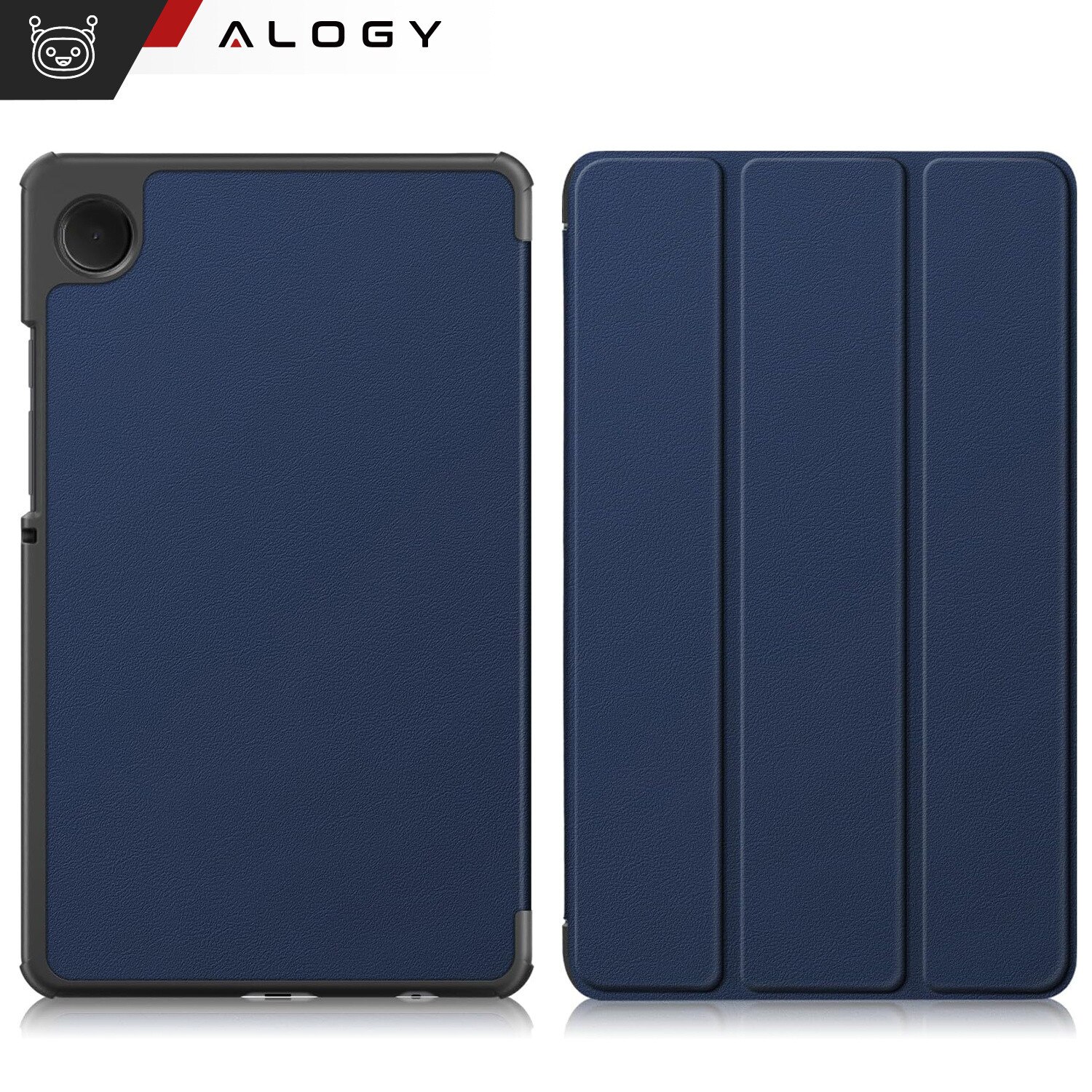 Etui Book Cover Case Alogy pentru Samsung Galaxy Tab A9 2023 8.7", granat, functie Sleep/Wake Up, set 1x etui