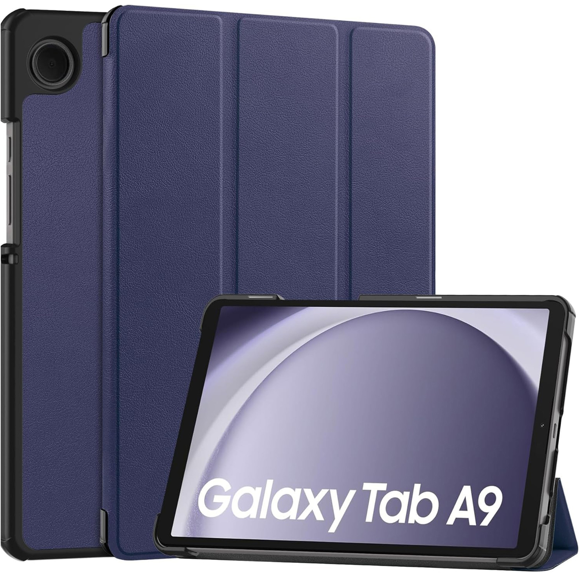 Etui Book Cover Case Alogy pentru Samsung Galaxy Tab A9 2023 8.7", granat, functie Sleep/Wake Up, set 1x etui