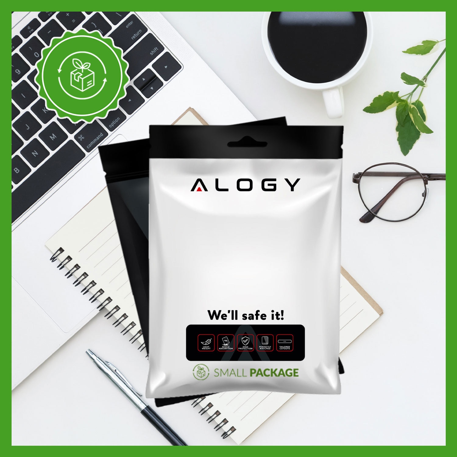 Etui pentru tableta Alogy Book Cover Case, protectie, negru, 11"