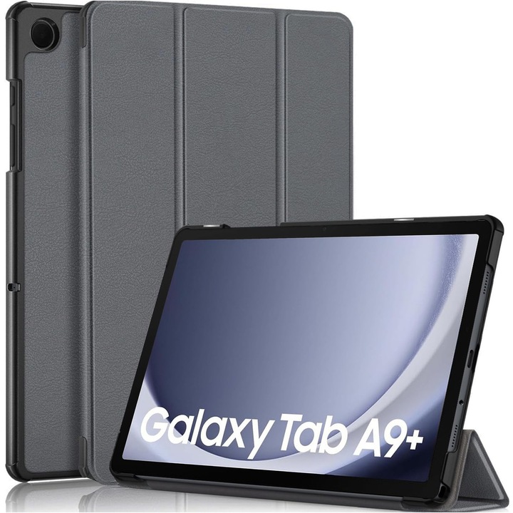 Etui Slim Case pentru Samsung Galaxy Tab A9+ 2023 11", Alogy, gri, functie Sleep/Wake Up, material ecologic