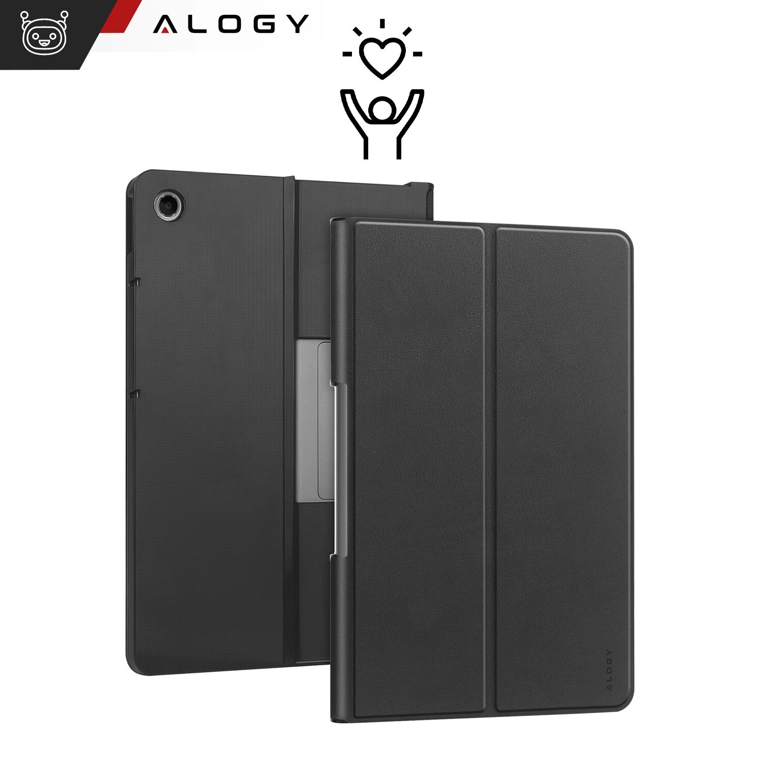 Etui set pentru Lenovo Tab Plus 11.5" 2024 TB351FU, Alogy Book Cover, negru, cu stylus gratuit