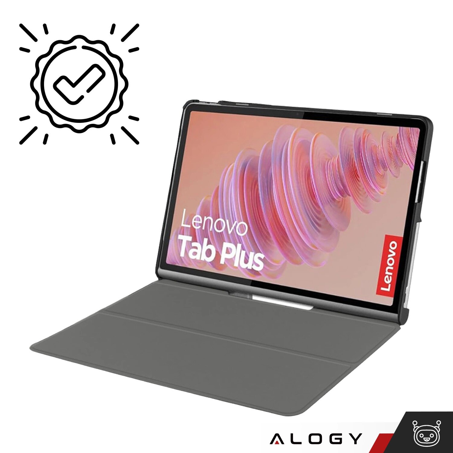 Etui set pentru Lenovo Tab Plus 11.5" 2024 TB351FU, Alogy Book Cover, negru, cu stylus gratuit