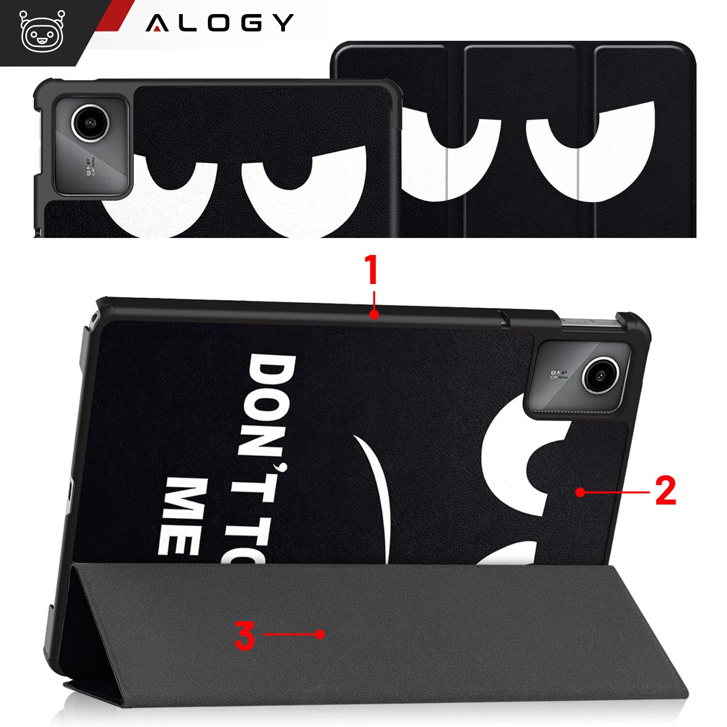 Etui Alogy Book Cover Case pentru Lenovo Tab K11 / K11E 11" si M11 10.95", multicolor, cu functie Sleep/Wake Up, set cu sticla si stylus
