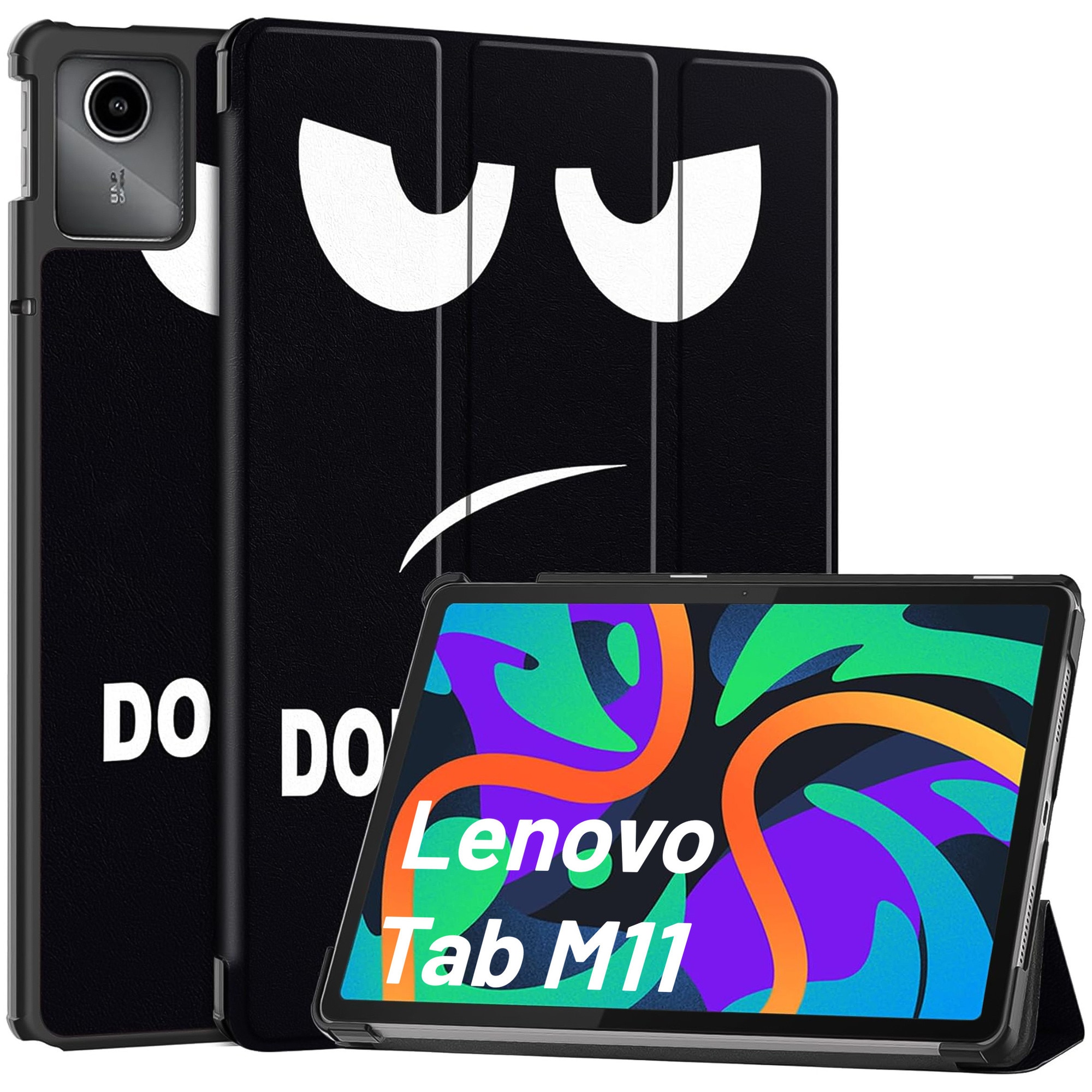 Etui Alogy Book Cover Case pentru Lenovo Tab K11 / K11E 11" si M11 10.95", multicolor, cu functie Sleep/Wake Up, set cu sticla si stylus