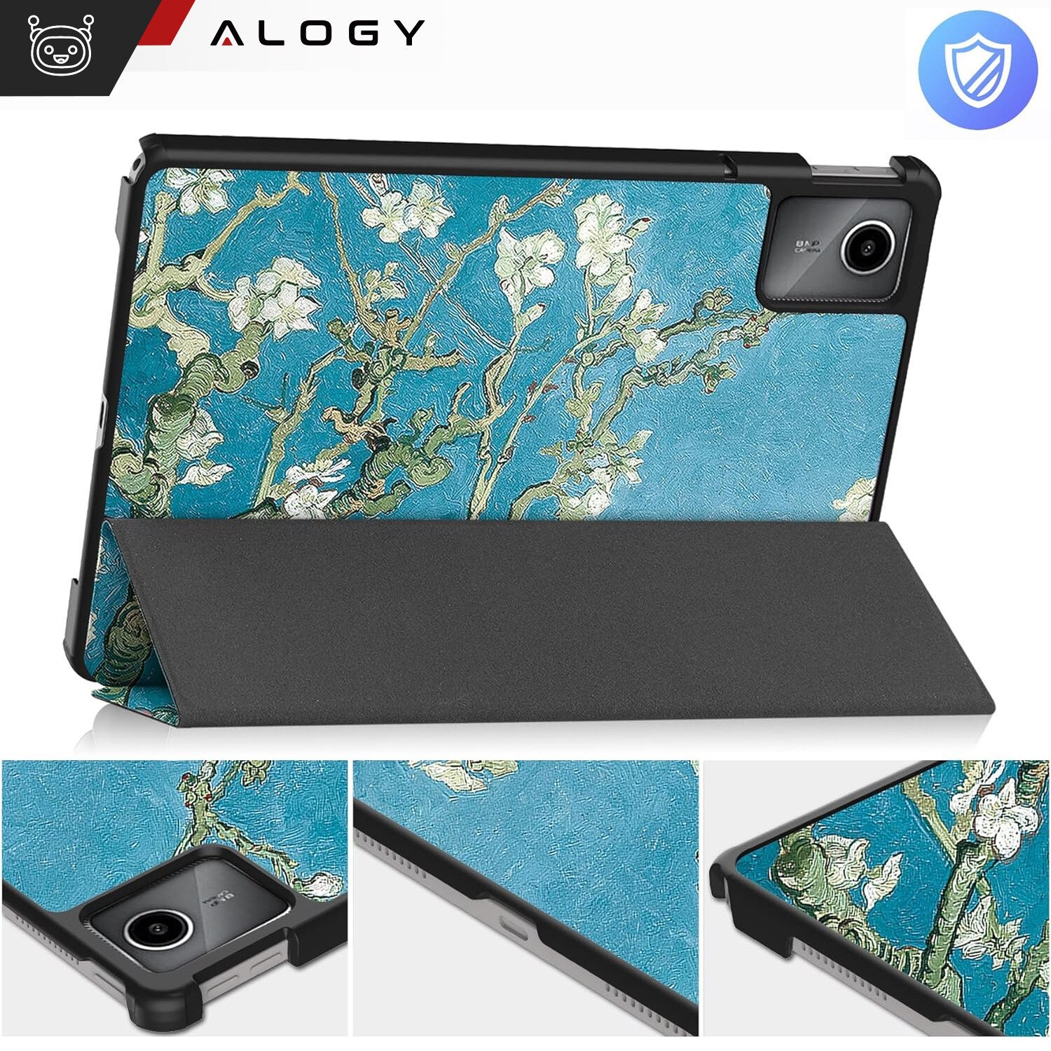 Etui Alogy Book Cover Case pentru Lenovo Tab K11 / K11E 11" si M11 10.95", ecologic, cu functie Sleep/Wake Up, culoare: multicolor