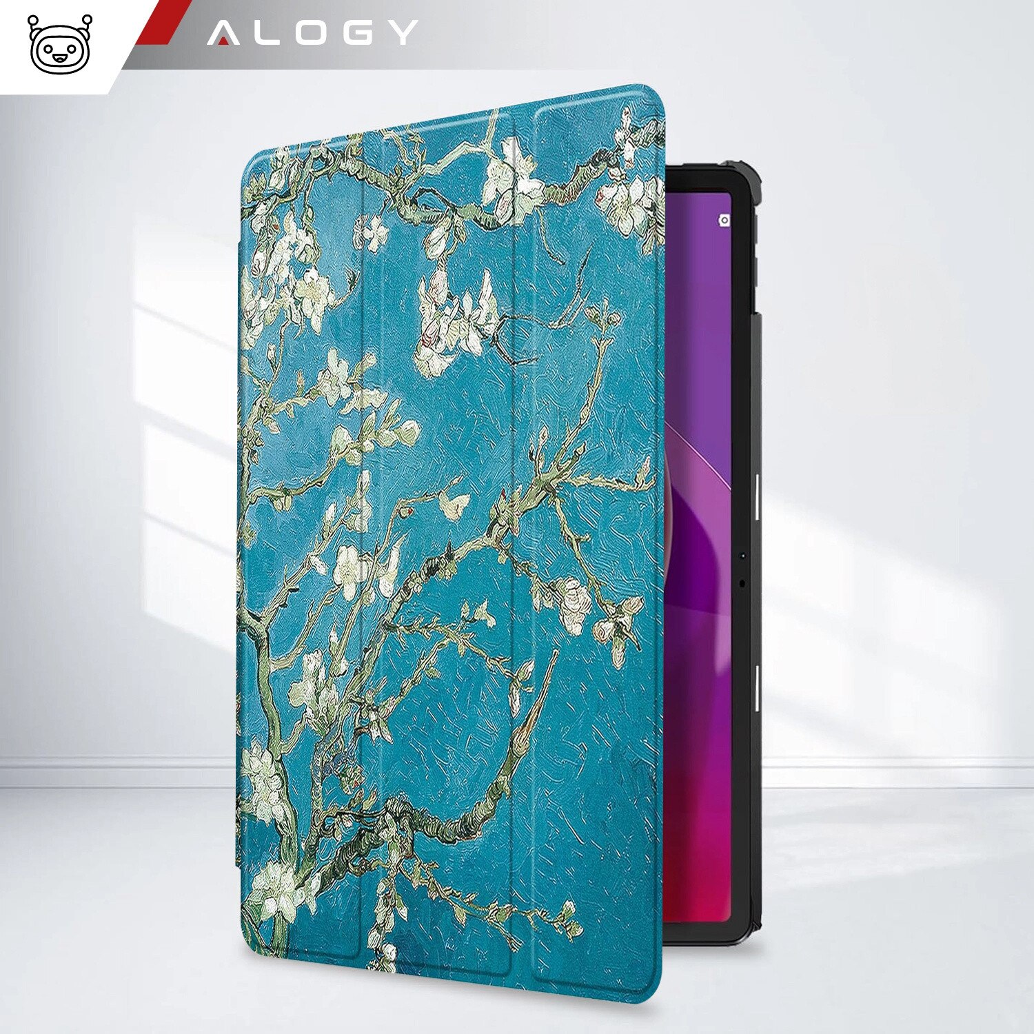 Etui Alogy Book Cover Case pentru Lenovo Tab K11 / K11E 11" si M11 10.95", ecologic, cu functie Sleep/Wake Up, culoare: multicolor
