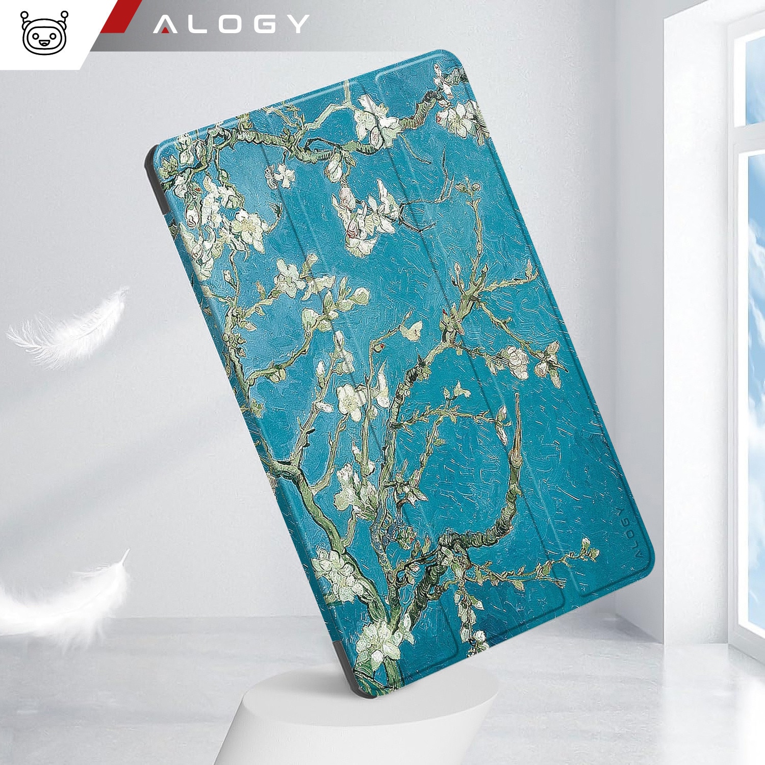 Etui Alogy Book Cover Case pentru Lenovo Tab K11 / K11E 11" si M11 10.95", ecologic, cu functie Sleep/Wake Up, culoare: multicolor