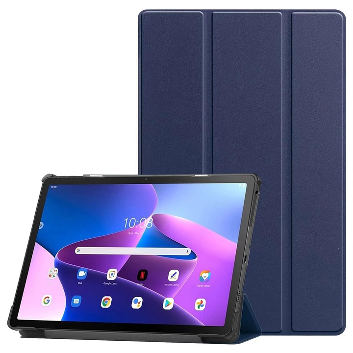 Könyvborító tok készlet Lenovo Tab M10 Plus 3 Gen 10.6"-hoz, Alogy, környezetbarát, Sleep/Wake Up funkcióval, fekete