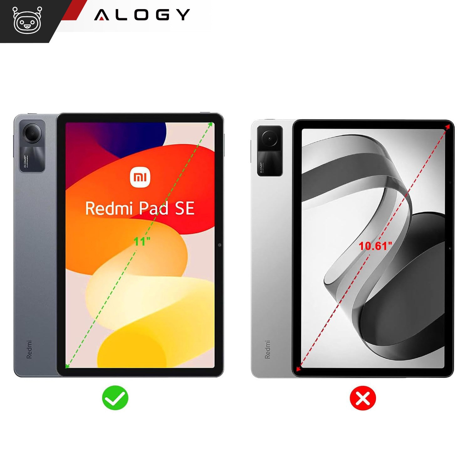 Etui pentru tableta Alogy Book Cover Case, protectie, negru, 11"