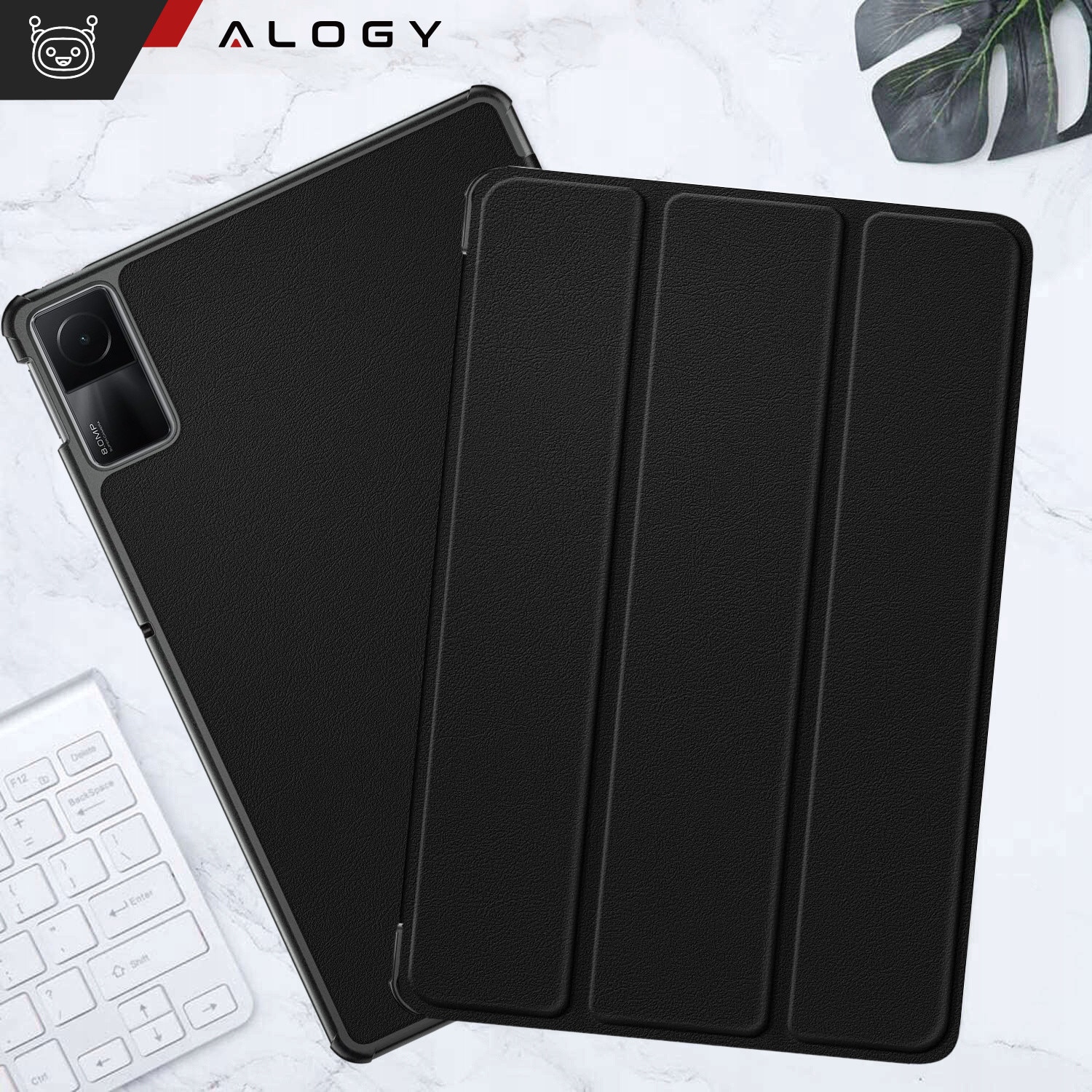 Etui pentru tableta Alogy Book Cover Case, protectie, negru, 11"