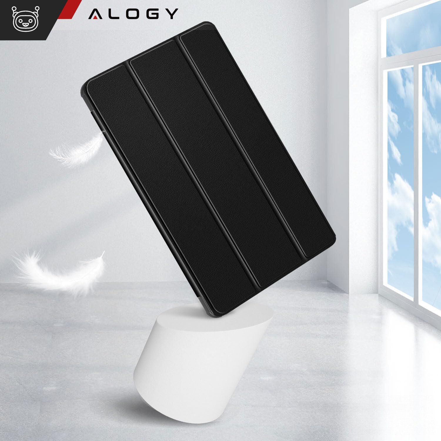 Etui pentru tableta Alogy Book Cover Case, protectie, negru, 11"