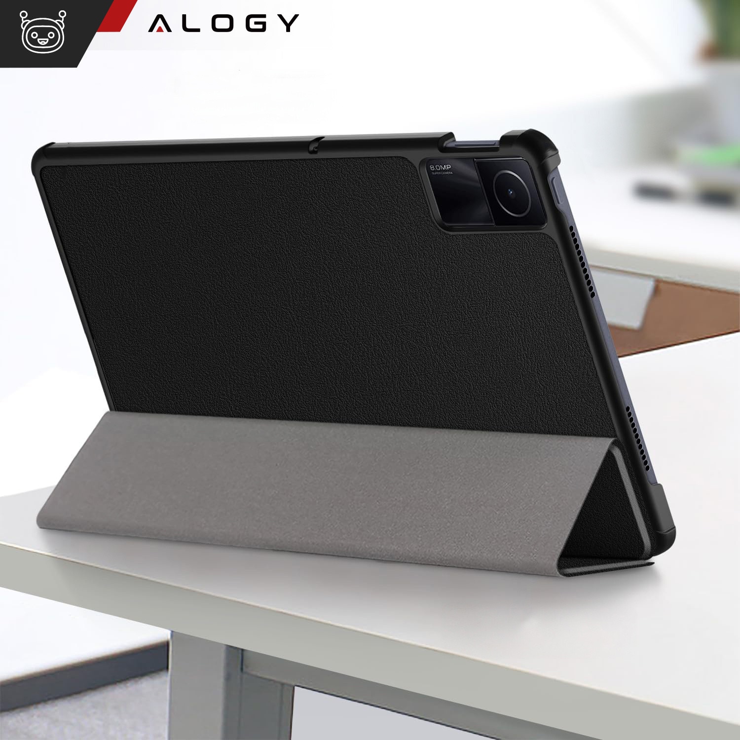 Etui pentru tableta Alogy Book Cover Case, protectie, negru, 11"