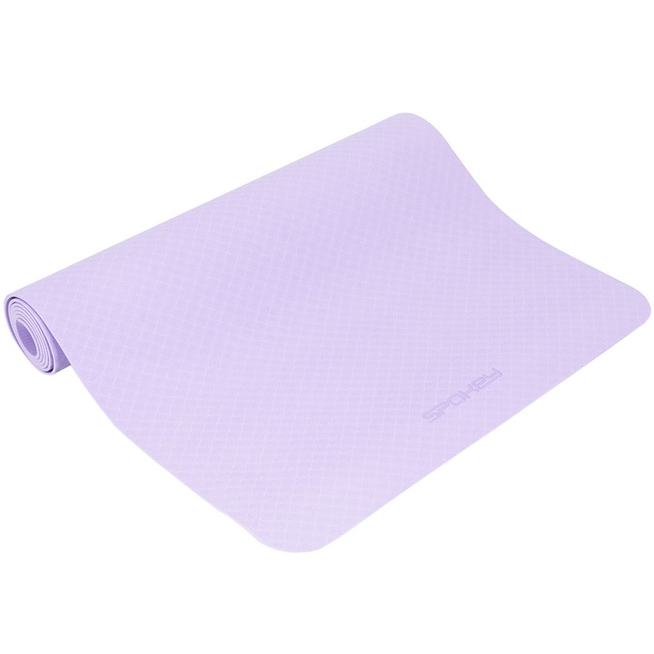 Saltea antrenament Mandala, 183x61x0,4cm, violeta, material TPE
