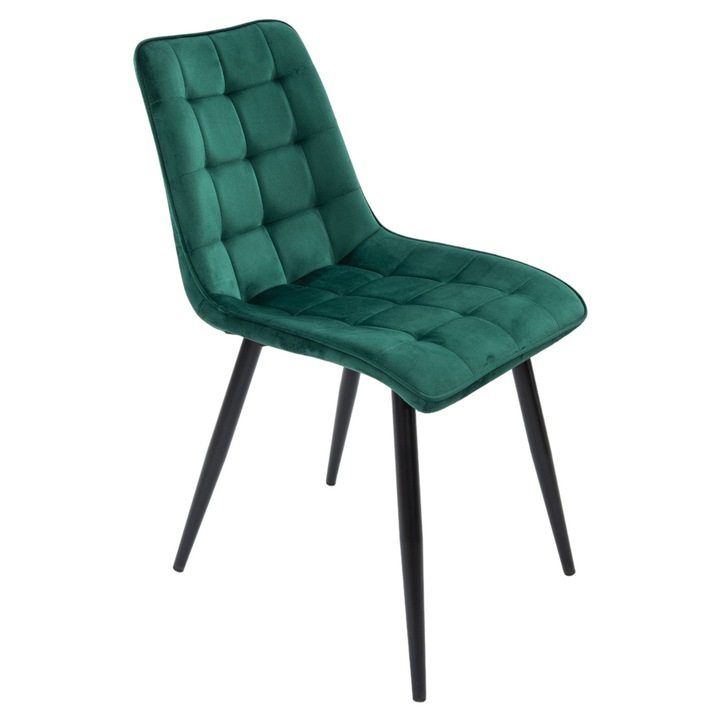 Scaun Bucatarie Tapitat S-214, Stofa, Verde