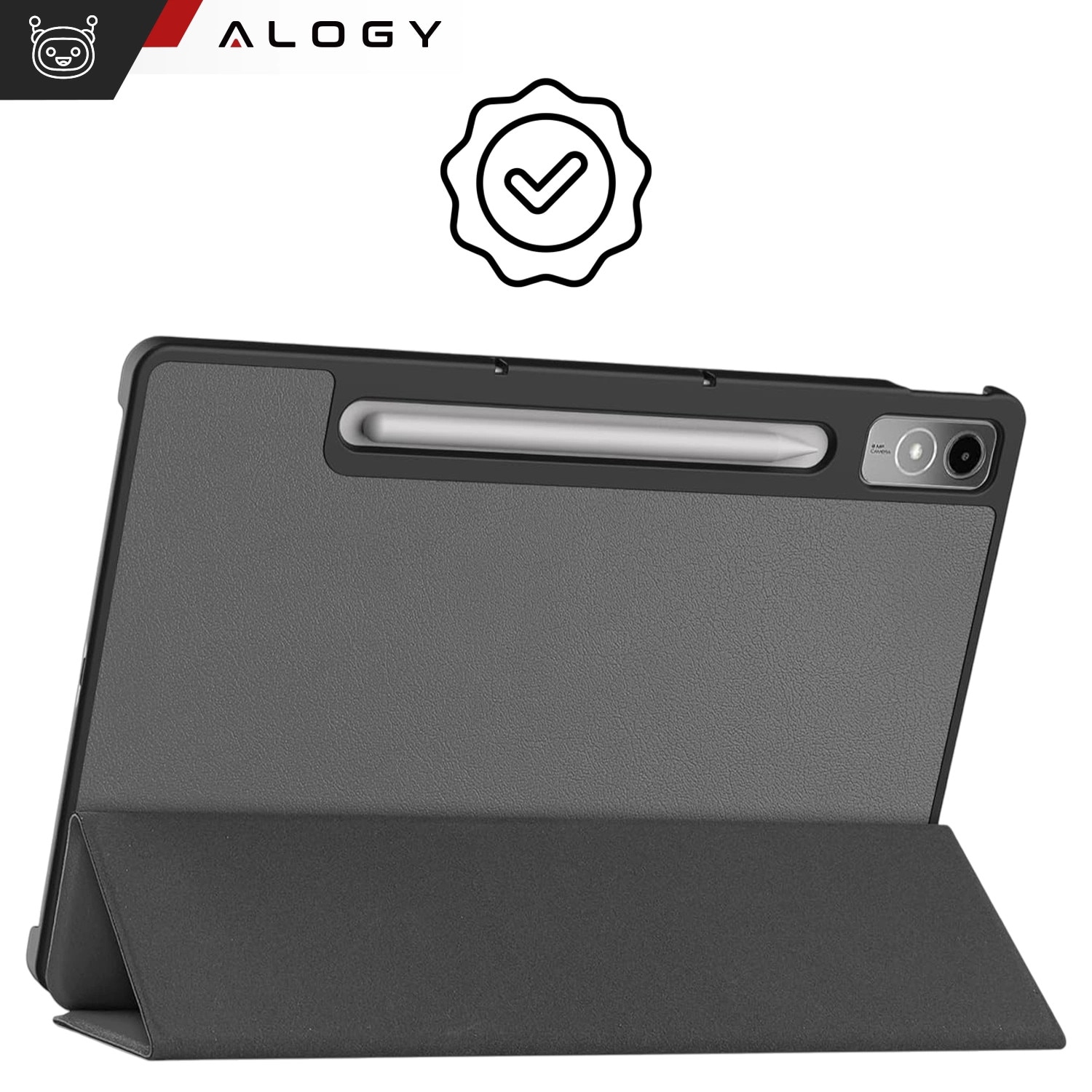 Husă tabletă, Alogy, Book Cover Case pentru Lenovo Tab P12, gri