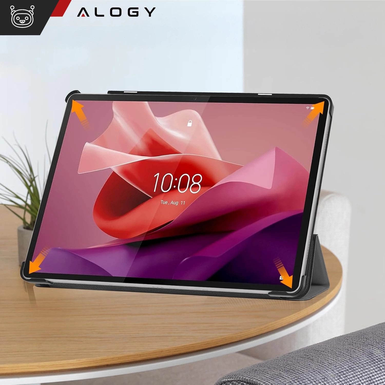 Husă tabletă, Alogy, Book Cover Case pentru Lenovo Tab P12, gri
