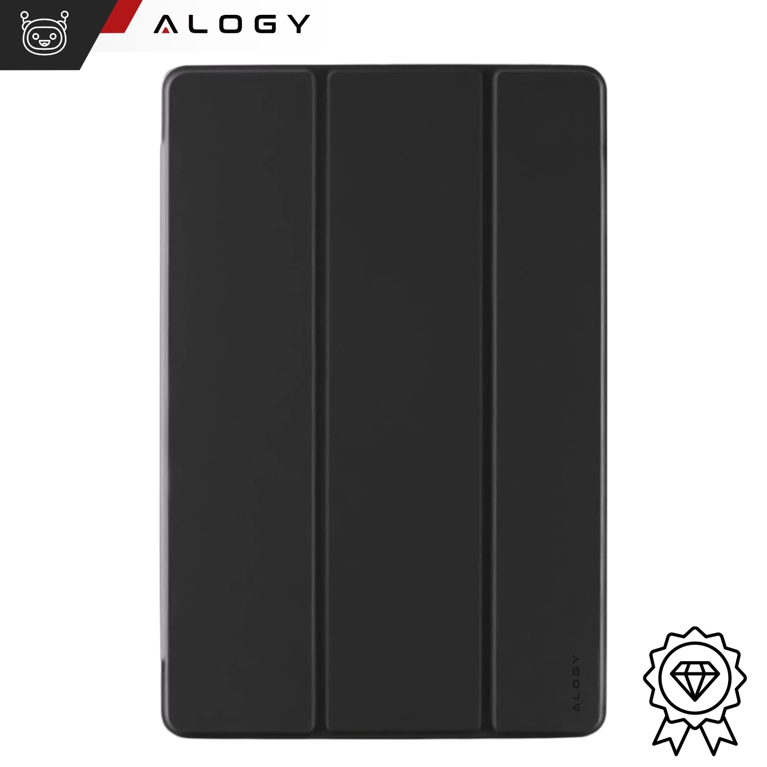 Husa de protectie pentru Samsung Galaxy Tab S9 FE+ 12.4" Alogy Book Cover Case, neagra