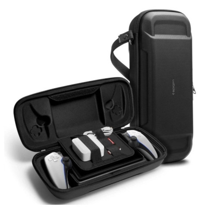 Spigen Rugged Armor "Pro" tok Sony PlayStation Portalhoz, fekete