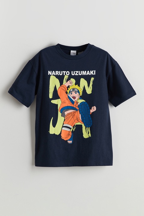 LC WAIKIKI, Tricou de bumbac cu Naruto Uzumaki, Bleumarin