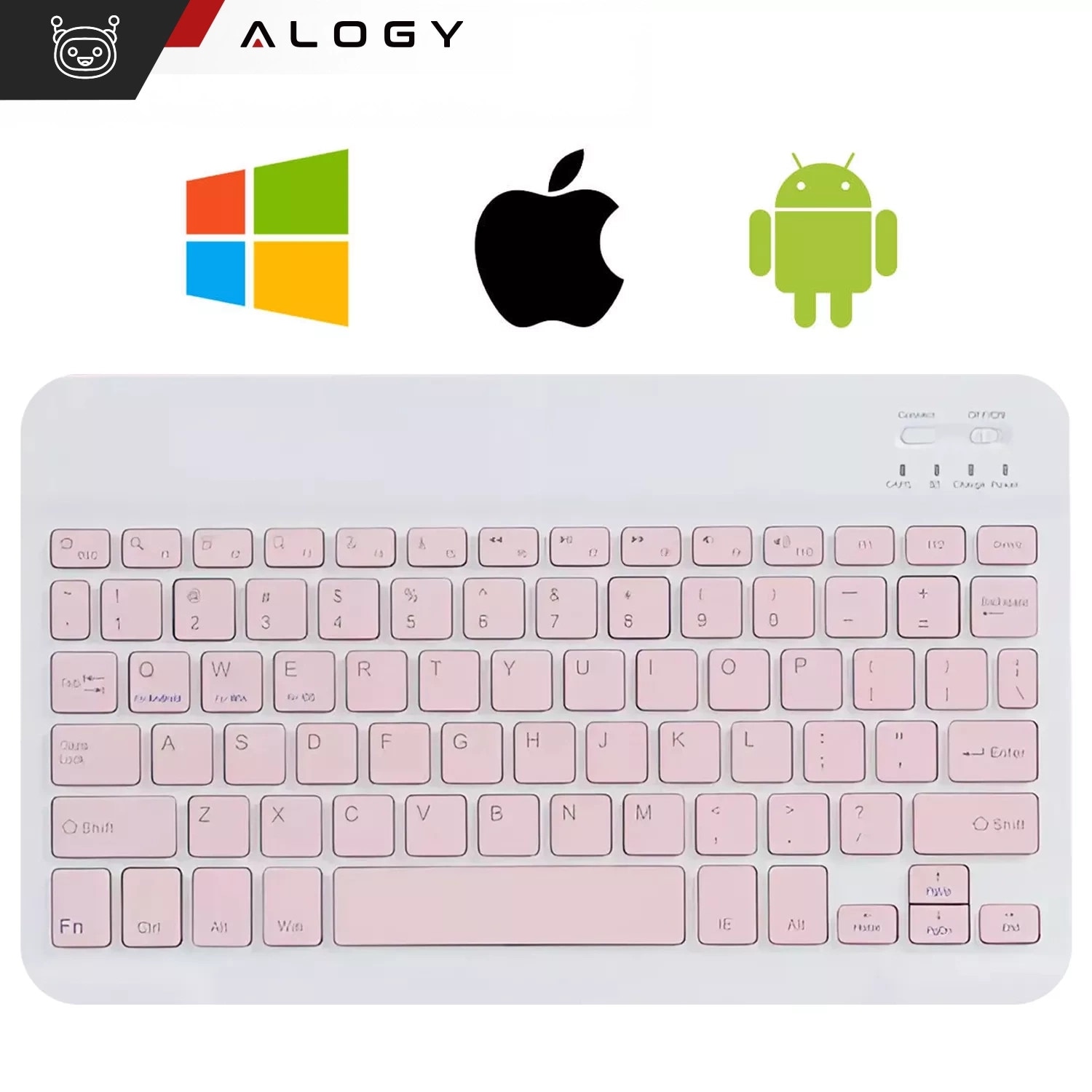 Husa cu tastatura wireless si suport, pentru Lenovo Tab K11 / K11E 11" si M11 10.95", roz, 260x180x17mm