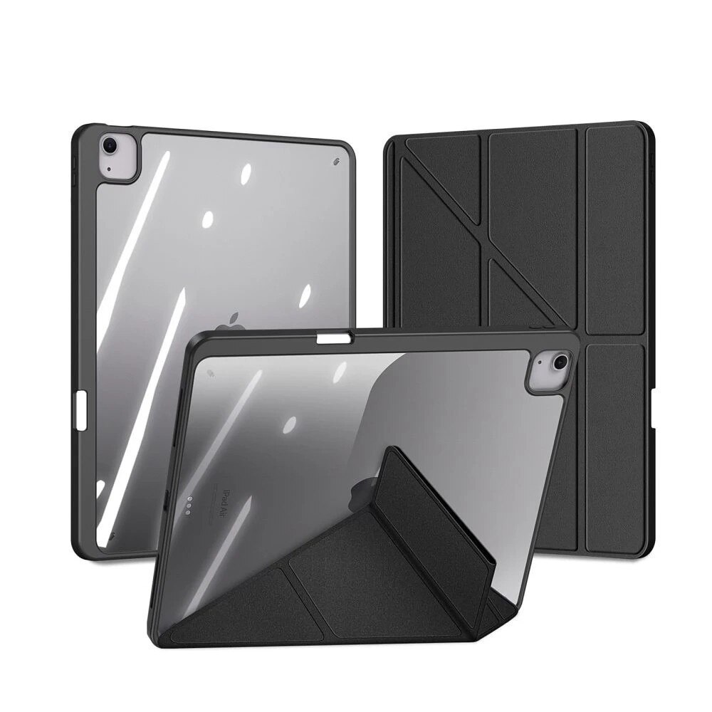 Etui Dux Ducis Magi pentru iPad Air 13" (2024), negru, cu functie de suport si protectie avansata
