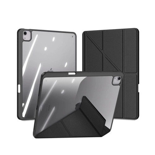 Etui Dux Ducis Magi pentru iPad Air 13" (2024), negru, cu functie de suport si protectie avansata