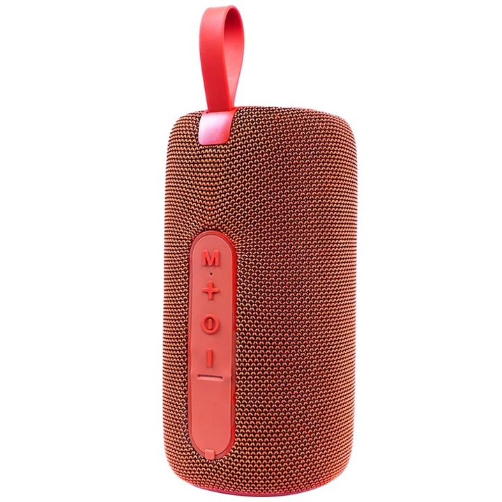 Boxa portabila RGB, Bluetooth 5.0, Splash proof, TF-Card, USB, Rosu inchis