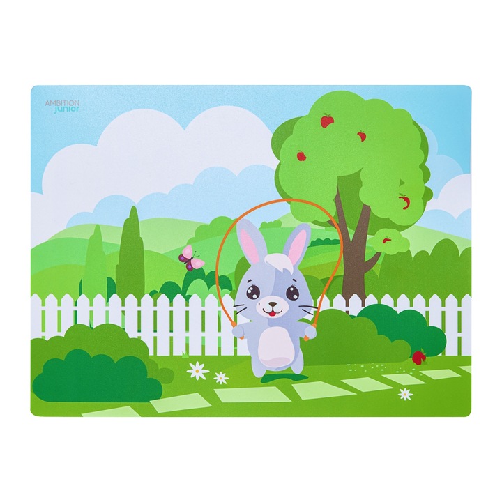 Suport farfurie laminat 40x30cm, iepure, coarda, AMBITION JUNIOR Betty I Bunny