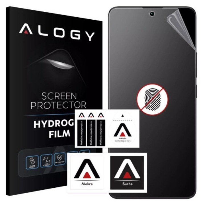 Alogy HydroSkin Matte Pro matt képernyővédő fólia Xiaomi Redmi Note 13 / 13 Pro 4G / 5G készülékhez, önregeneráló, ujjlenyomatmentes, komplett szett