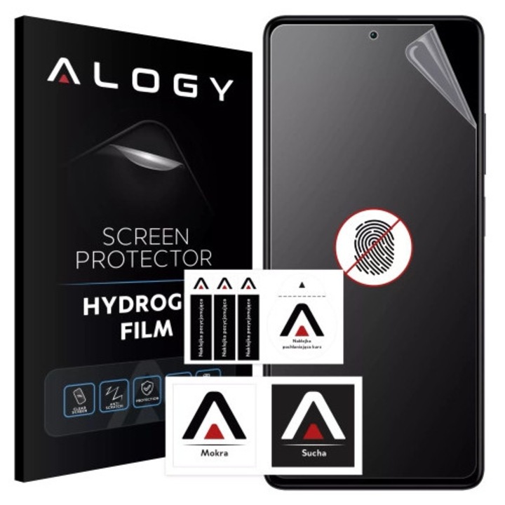 Folie de protectie mata Alogy HydroSkin Matte Pro pentru Xiaomi Redmi Note 12 PRO / Poco X5 Pro 5G, auto-regenerare, anti-reflexie, 10x15cm
