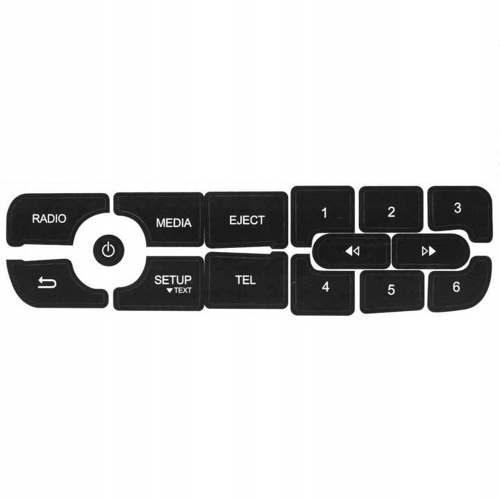 Autocolante De Reparare Pentru Butoane Radio, Me Premium, Numar De Butoane In Set: 15, Negru